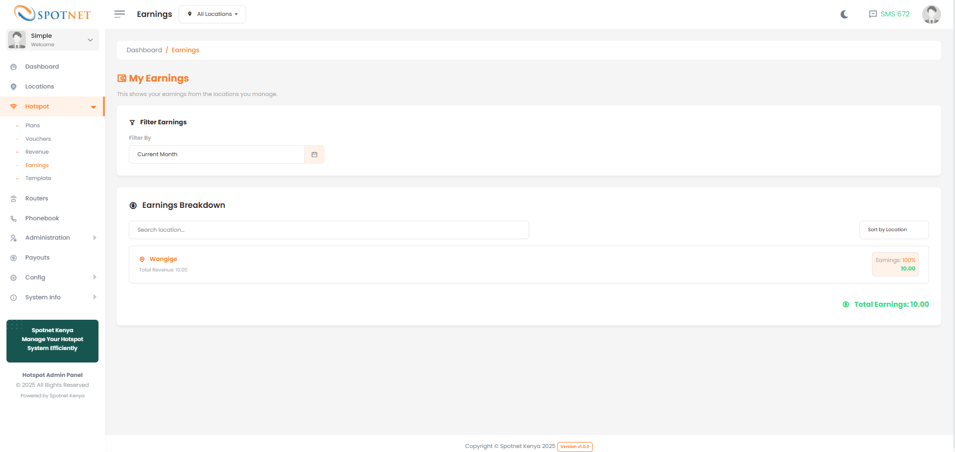 Earnings Dashboard